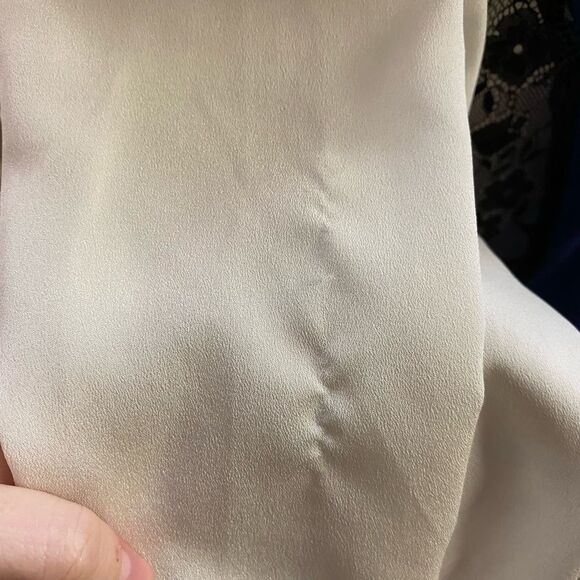 Ricki's | Women's  Blue and Lace Long Sleeve Blouse - Picture 3 of 4